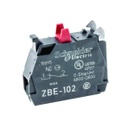 Bloque de contacto para botón de control ZBE102, ZBE Ø 22 -1 NC Harmony XB4