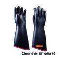 NOVAX Guantes de protección de hule 16", clase 4, hasta 36000Vac, talla 10