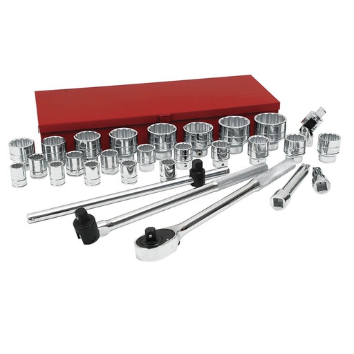 [HER.04.598] [55202] URREA Juego de 29 dados y accesorios de 3/4"