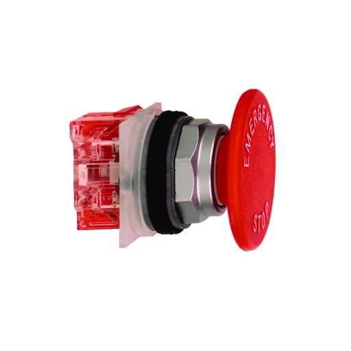 [AUT.01.239] [9001KR5R05H6] Pulsador para parada de emergencia rojo, pulsar/tirar, 30mm, Harmony 9001K