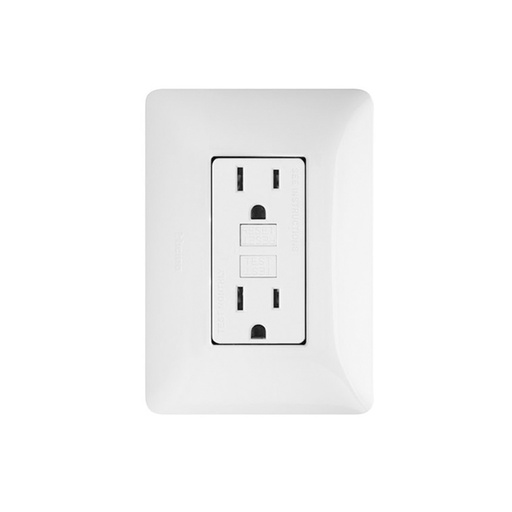 [AUT.01.647] [AM5028GFR] BTICINO Tomacorriente Matix duplex con sistema Safeloch, 2P+ T, 15A, 125V, 60Hz