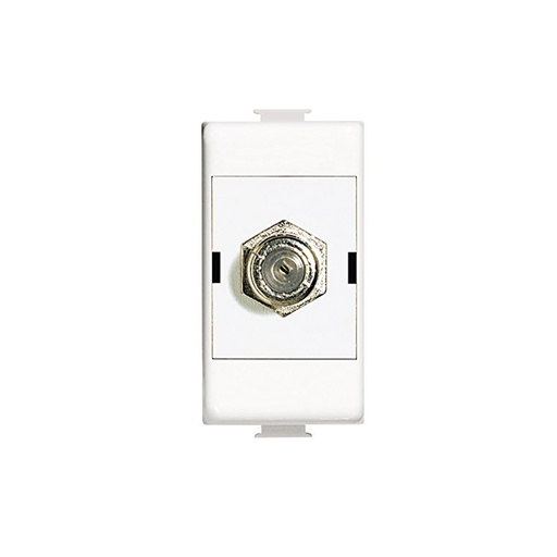 [AUT.01.645] BTICINO Conector coaxial TV tipo fiting, blanco