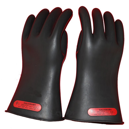 [HER.05.040] SALISBURY Guantes de hule de protección Cl0, 5Kv, talla 10