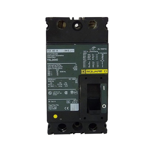 [DIS.01.374] Breaker termomagnético industrial FAL24040, 2P, 40A, 240V, 25kA