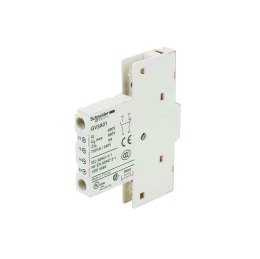 [AUT.01.147] [GV3A03] Contacto auxiliar lateral derecho, 2 NO + 1 NC compatible con GV3ME, TeSys