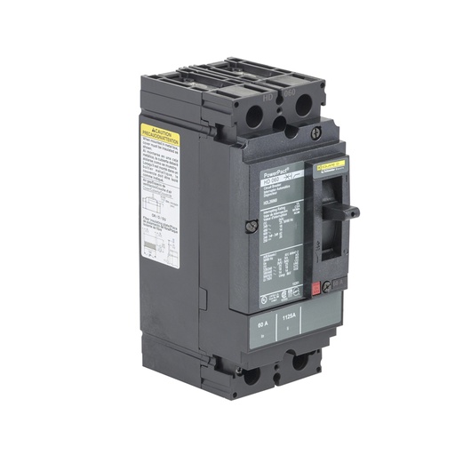 [DIS.01.557] Breaker termomagnético industrial HDL26060, 2P, 60A, 600V, 14kA