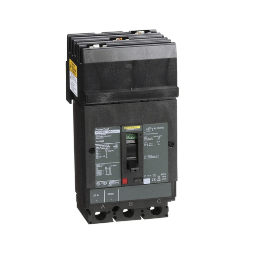 [DIS.01.439] Breaker termomagnético I-Line HGA36020, 3P, 20A, 600V, 35kA, PowerPact H