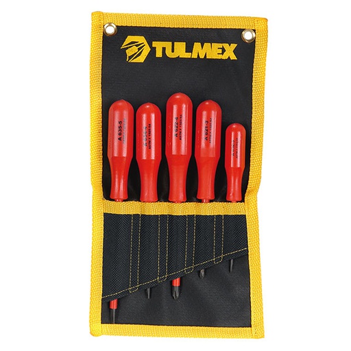 [HER.01.051] [JDA-5] TULMEX Juego de 5 desarmadores aislados