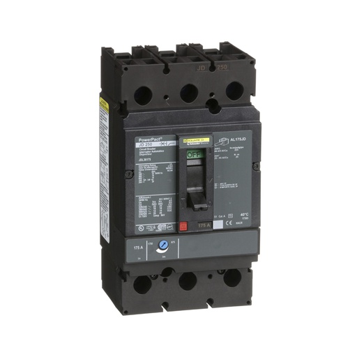 [DIS.01.548] Breaker termomagnético industrial JDL36175, 3P, 175A, 600V,14kA