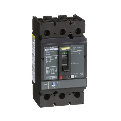 [DIS.01.550] Breaker termomagnético industrial JDL36200, 3P, 200A, 600V,14kA