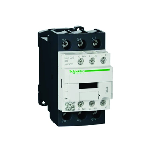 [AUT.01.833] Contactor 25A, 3P, bobina de 24V DC, AC-3 <=440V, 60HZ, 1NA+1NC, TeSys D