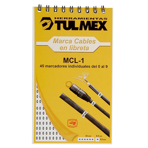 [HER.04.226] TULMEX Libretas marcacables de 45 marcadores del 0 al 9