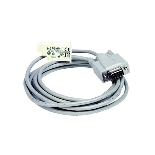 [AUT.07.011] [SR2CBL01] Cable para programación de Zelio Logic con conector de 9 pines RS232, 3 metros