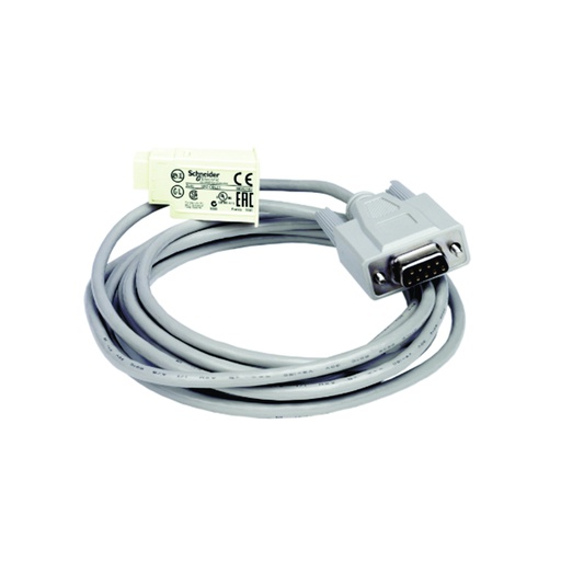 [AUT.07.011] Cable para programación de Zelio Logic con conector de 9 pines RS232, 3 metros