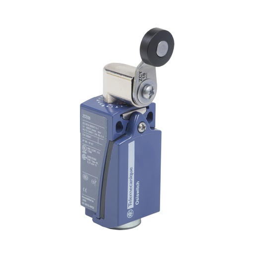 [AUT.02.074] [XCKD2118P16] Interruptor de final de carrera XCKD con ​​palanca de rodillo termoplástico, 1NC + 1NO, 10 A, M16, OsiSense XC