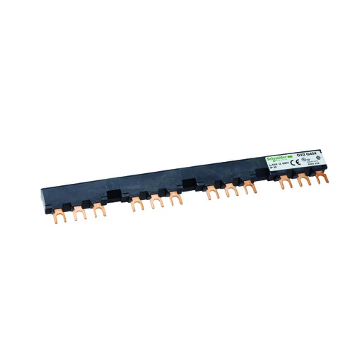 [AUT.01.262] Barra colectora tipo peine, 4 derivaciones, 54mm, 3P, 63A, 690V, compatible con GV2ME/LC1D09-40