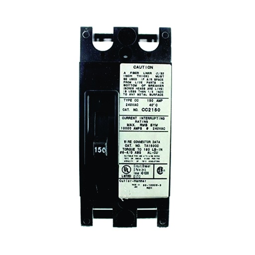 [AUT.01.354] Breaker termomagnético de enchufar CC2150, tipo CC, 2P, 150A, 120/240V, 10K