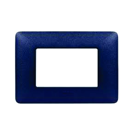 [AUT.01.578] BTICINO Placa Matix 3 módulos acabado con texturizado azul mercurio
