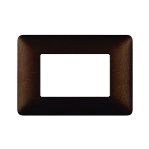 [AUT.01.583] BTICINO Placa Matix 3 módulos acabado con texturizado colorcafé