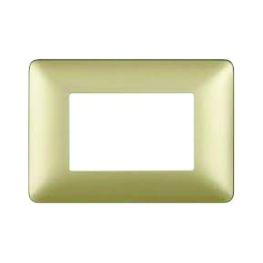 [AUT.01.584] [AM4803MGL] BTICINO Placa Matix 3 módulos acabado metalizado color dorado
