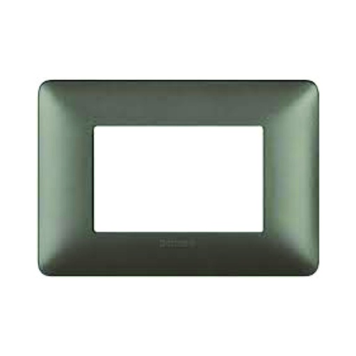 [AUT.01.580] BTICINO Matix Placa 3 módulos acabado metalizado color hierro