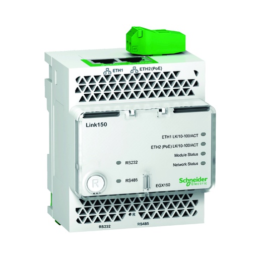 [AUT.09.049] EGX150 Link 150 Gateway ethernet, 2 puertos ethernet 10/100BASE-T, 24V DC y PoE, Enerlin'X