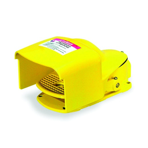 [AUT.04.193] Interruptor de pedal industrial SPDT con operación de retorno por resorte con protector lateral, 0.6A, 600V CA, NEMA 2/4/13