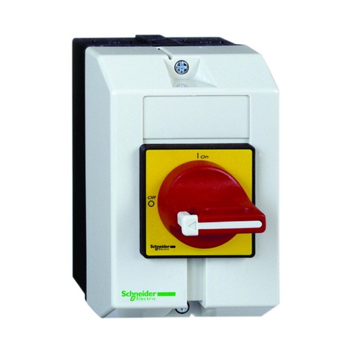 [AUT.05.005] [VCF1GE] Interruptor seccionador en caja plástica VCF1GE con funciónde parada de emergencia, 3P, 25A, 690V CA, 8kV, ip65, TeSys