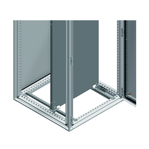 [AUT.03.041] Kit de 2 rieles deslizantes para parte inferior de placa demontaje para gabinete Spacial SF, acero, 744mm x 19mm x 29mm