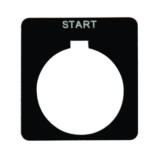 [AUT.01.591] [9001KN201BP] Porta-etiqueta para pulsador 30mm con etiqueta "START" de 40 x 43mm, aluminio, Harmony 9001K