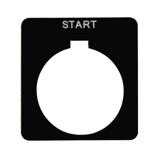 [AUT.01.591] Porta-etiqueta para pulsador 30mm con etiqueta "START" de 40 x 43mm, aluminio, Harmony 9001K