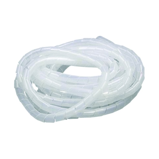 [AUT.08.002] [SWB-14] Protector en espiral blanco para cableado 14mm, bobina de 10 metros