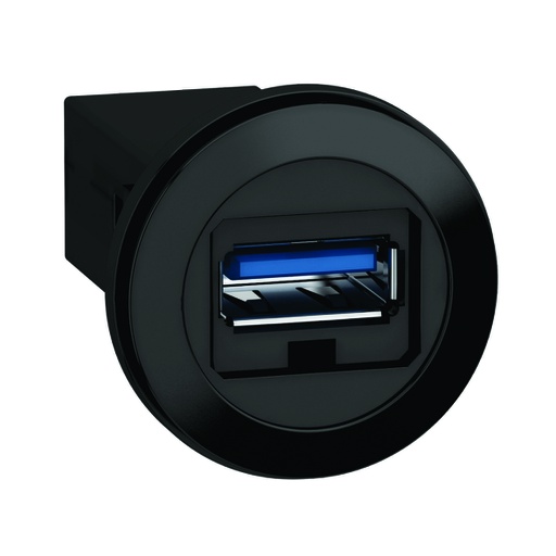 [AUT.04.236] Puerto USB 3.0 tipo A para montaje en panel, 22mm, plástico, Harmony XB5