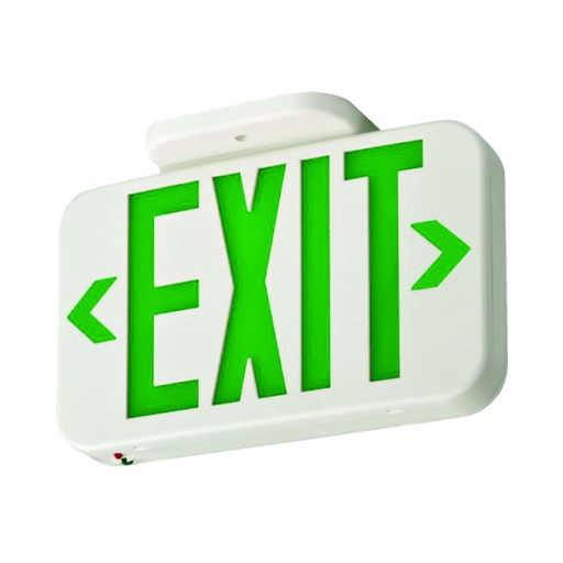 [ILU.08.052] [EXG-ELSAL] LITHONIA Rótulo de salida LED EXG, letras color verde "EXIT", 120/277V AC, con batería de respaldo