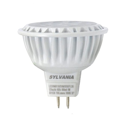 [ILU.06.122] SYLVANIA Bombillo LED MR16, 6W, 470Lms, 3000K, luz cálida, GU5.3, paquete 3 unidades