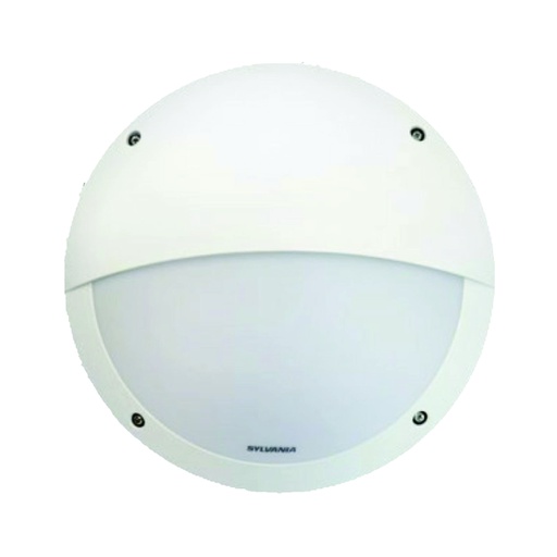 [ILU.01.1333] SYLVANIA Luminaria Brio de pared redonda para bombillo rosca E27, IP66,housing blanco