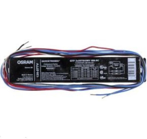 [ILU.06.074] [QTP2X59T8] OSRAM Balastro 2x59W, T8, 120-277V