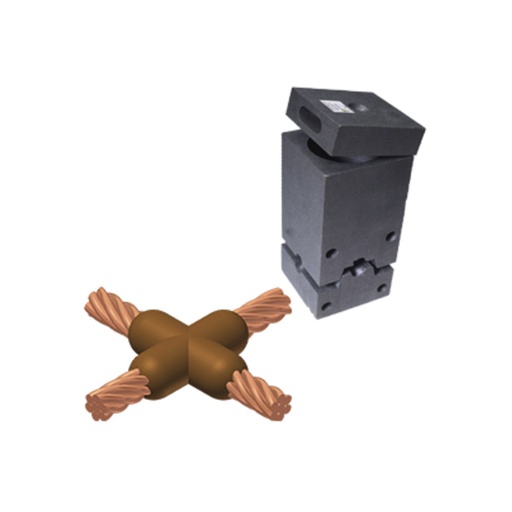 [CAB.12.077] M430 - Molde para soldadura exotérmica tipo CC-4 de cable 1/0 a cable 1/0 en cruz