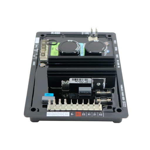 [GYC.01.099] [R450] LEROY SOMMER Regulador de voltaje AVR R450 para generador coLEROY SOMMER Regulador de voltaje AVR R450 para generador con suministro de voltaje de 150V - 50/60 Hz, corriente nominan suministro de voltaje de 150V - 50/60 Hz, corriente nominal de sobrecarga de 10A - 10sl de sobrecarga de 10A - 10s