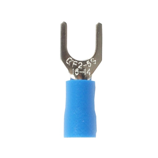 [CAB.09.167] Terminal en U aislado SV2-5 azul para cable 16-14 AWG y tornillo # 10