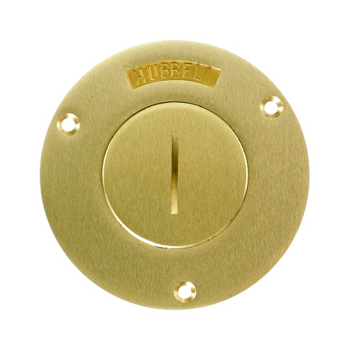 [WIR.03.055] HUBBELL S2925 Cubierta de bronce para colocar a nivel de piso, redonda de 2-1/8 "