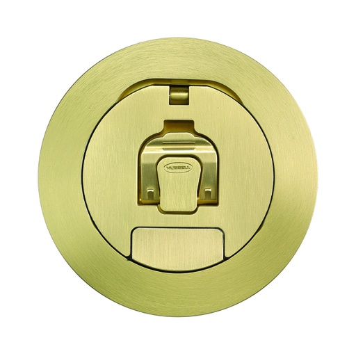 [WIR.03.609] [S1R4CVRBRS] HUBBELL S1R4CVRBRS Cubierta de bronce para caja de piso FRPT de 4" redonda