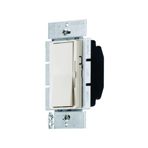 [WIR.03.067] [RDV10PLA] HUBBELL RDV10PLA Dimmer e interruptor iluminado, 1000W, 120Vac, light almond