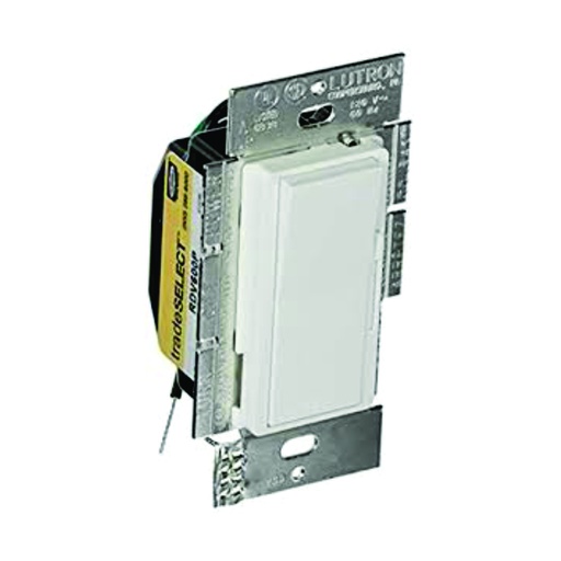 [WIR.03.063] [RDV600PW] HUBBELL RDV600PW Dimmer para incandescente y halogena decorativo, 600W, 120Vac, blanco