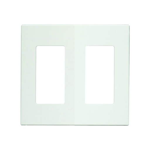 [WIR.03.794] [SI8832LA] Placa decorativa plástica de pared sin tornillos, 2 Gang, light almond, UL