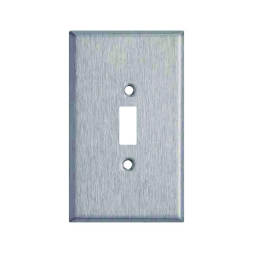 [WIR.01.076] Placa para interruptor sencillo 1 gang, acero inoxidable