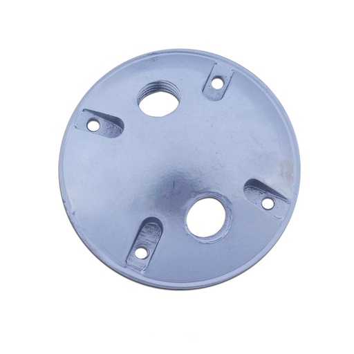 [WIR.01.078] [CR-2] Placa para portalampara de 2 agujeros gris base E27