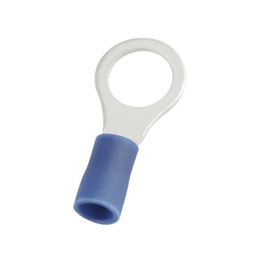 [CAB.09.162] [RV2-3.5] Terminal de ojo aislado RV2-3.5 azul para cable 16-14 AWG ytornillo # 6