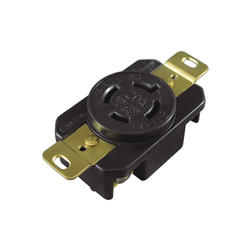 [WIR.03.728] [L14-20R] Tomacorriente Twist-Lock empotrable 20A, 250V, NEMA L14-20R, UL