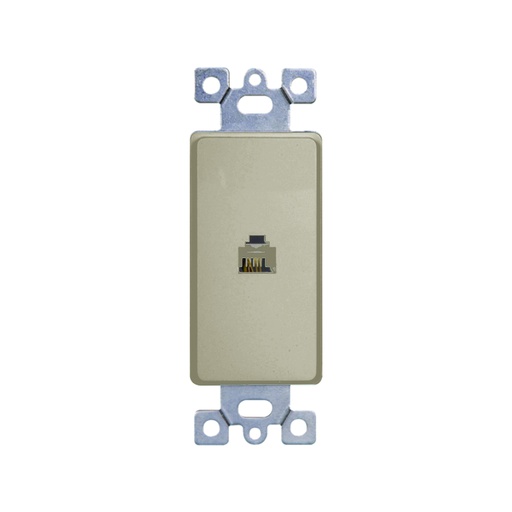 [WIR.03.741] [6501LA] Toma telefónico RJ11 de 4 hilos light almond UL